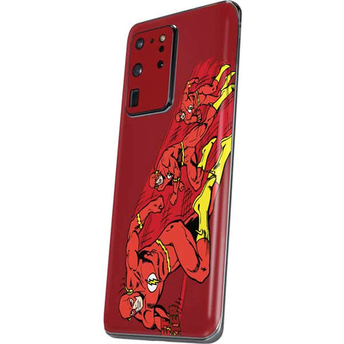 DC Comics The Flash Classic Art in Sequence Running pose Galaxy S20 Ultra 5G Skin